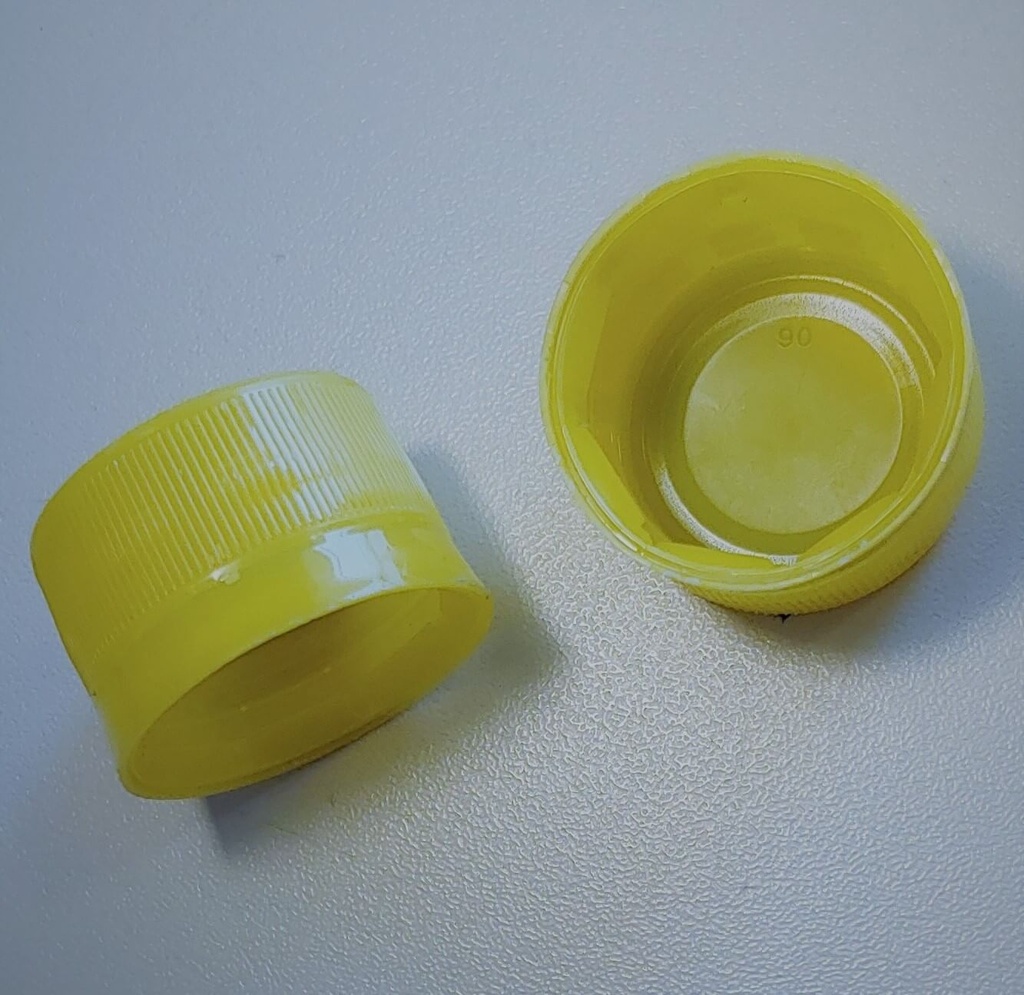 [BOLSA X 50 ] Tapa De Plástico 28mm Rosca | Amarillo | Nacional