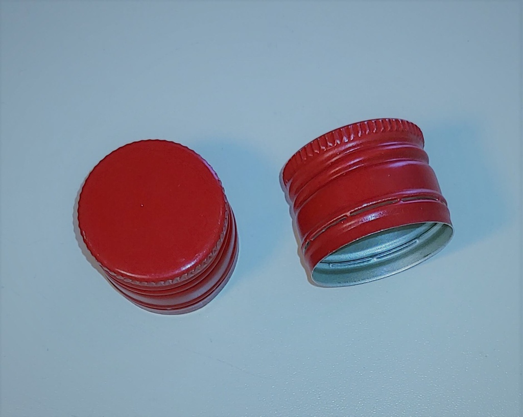 [BOLSA X 50 ] Tapa 31.5mm X 24mm Pilfer Proof | con Rosca | Rojo | Importado