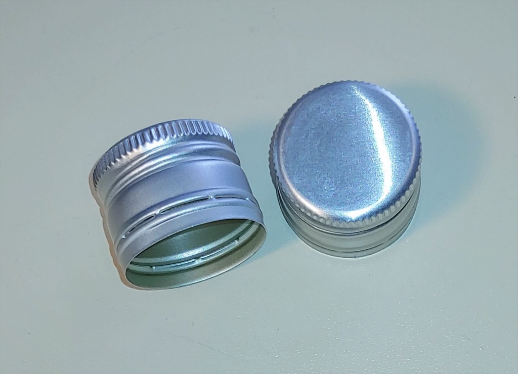 [BOLSA X 50 ] Tapa 31.5mm X 24mm Pilfer Proof | con Rosca | Plateado | Importado