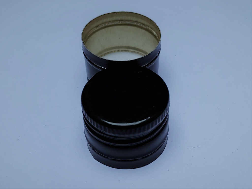 [BOLSA X 50 ] Tapa 31.5mm X 24mm Pilfer Proof | con Rosca | Negro | Importado
