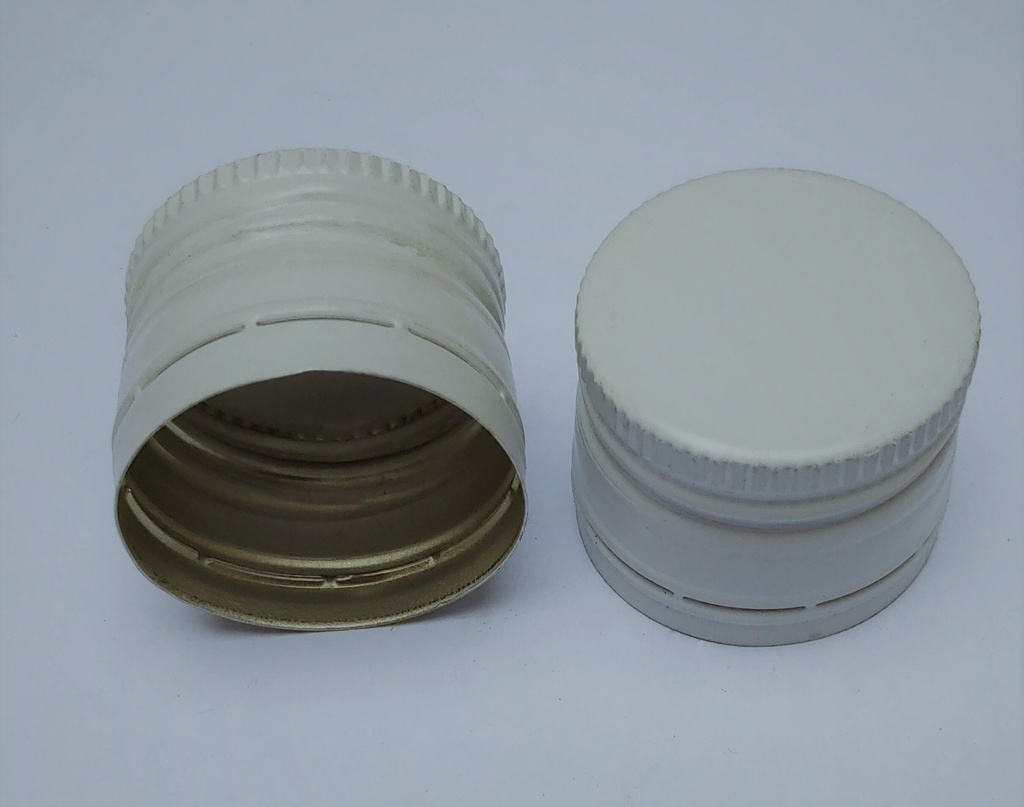 [BOLSA X 50 ] Tapa 31.5mm X 24mm Pilfer Proof | con Rosca | Blanco | Importado