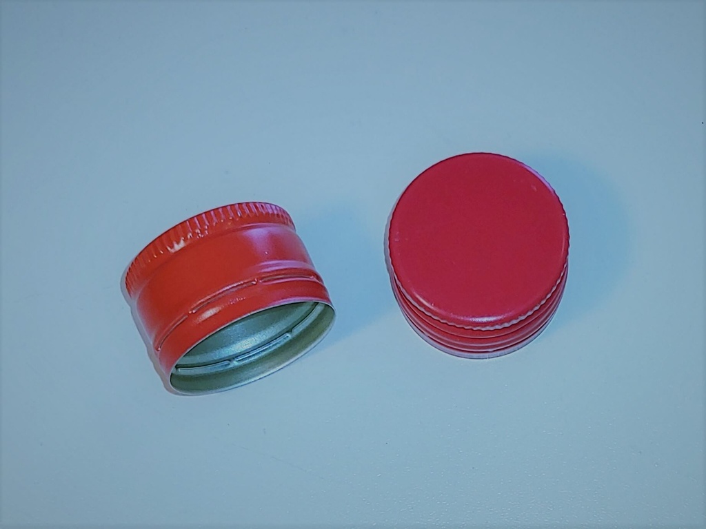 [BOLSA X 50 ] Tapa 28mm X 18mm Pilfer Proof | sin Rosca | Rojo | Importado