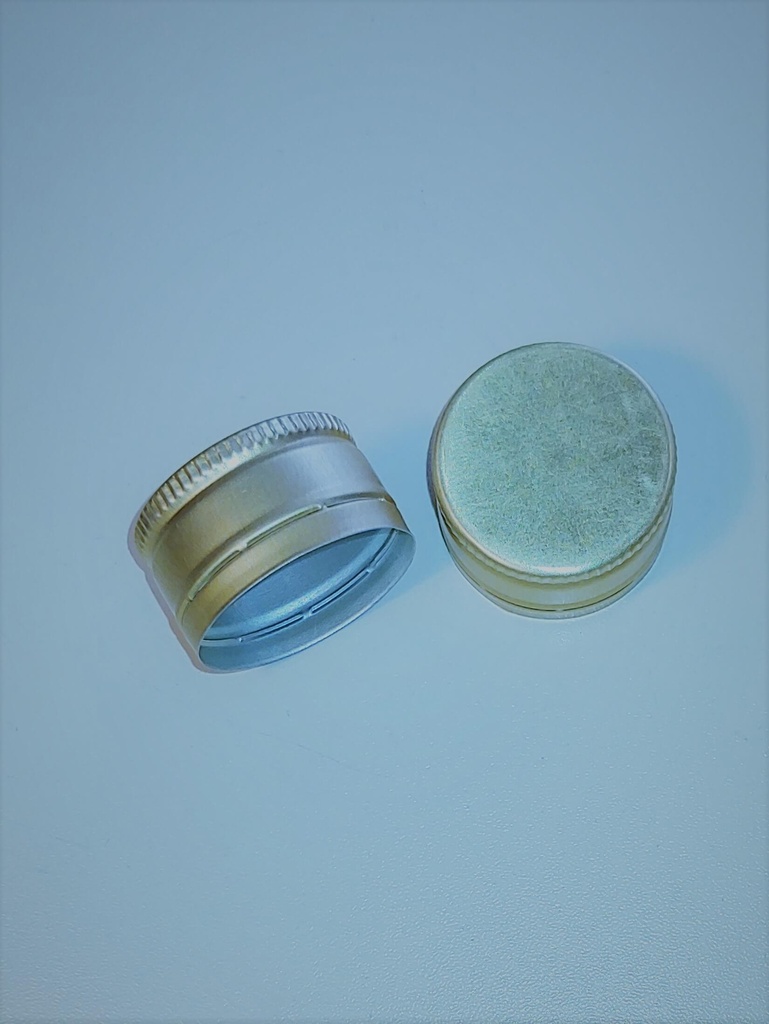 [BOLSA X 50 ] Tapa 28mm X 18mm Pilfer Proof | con Rosca | Dorado | Importado