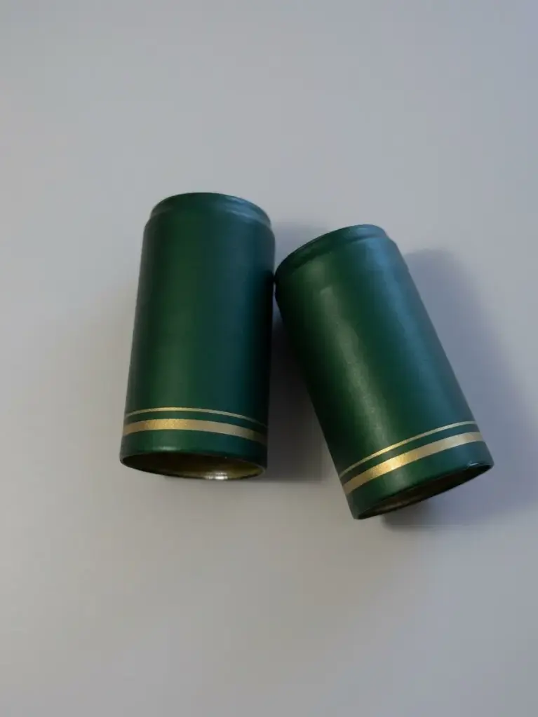 [BOLSA X 50 ] Capsula 30mm X 60mm Vino | Verde Filo Dorado | Nacional