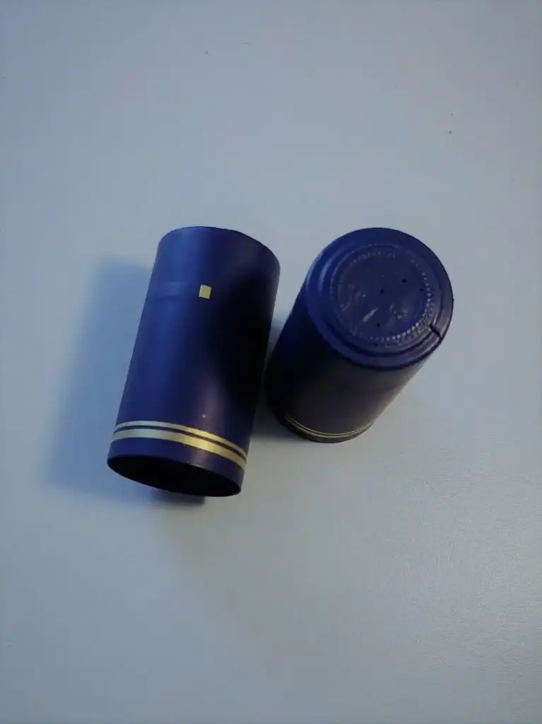 [BOLSA X 50 ] Capsula 30mm X 60mm Vino | Azul Filo Dorado | Nacional
