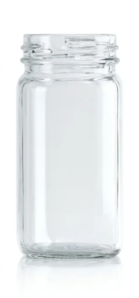 [BANDEJA x 80]  C-355 Frasco de Vidrio 99ml Food Tap. 43mm | Twist off | Incoloro