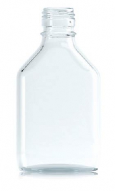 [BANDEJA x 77]  L-127 Botella De Vidrio 125ml Tap. 28mm | Rosca | Incoloro