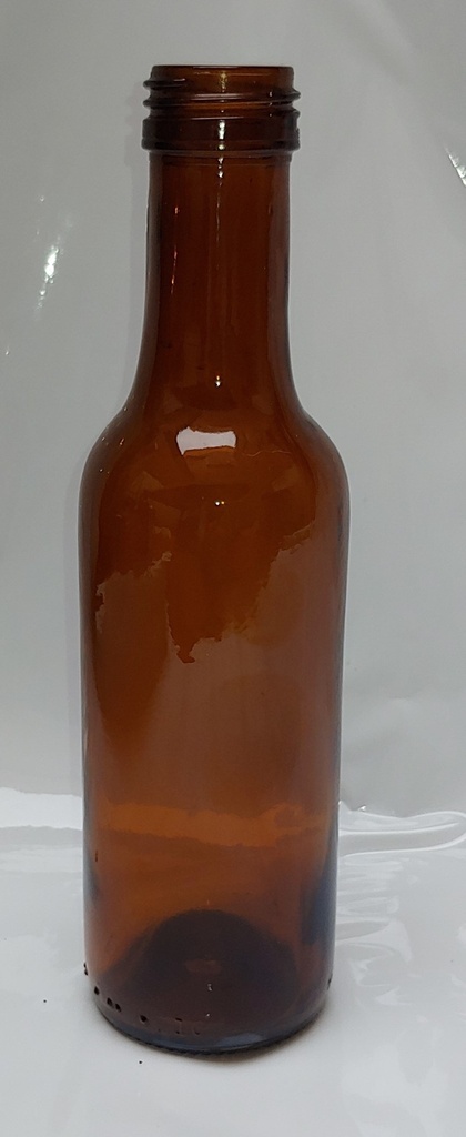 [BANDEJA x 70] L-417 Botella De Vidrio 187ml Tap. 28mm | Rosca | Ambar