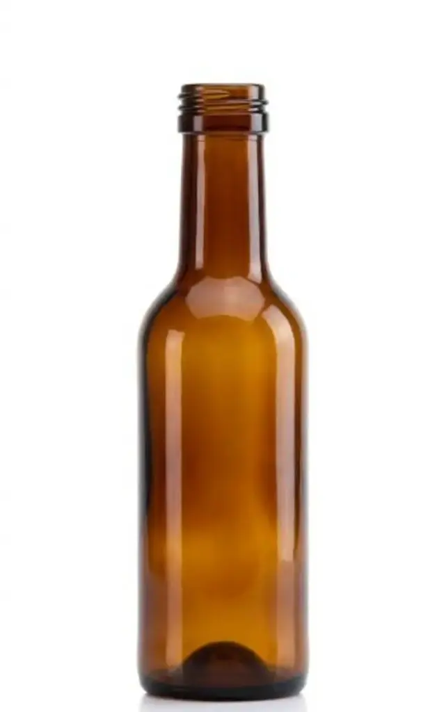 [BANDEJA x 70] L-417 Botella De Vidrio 187ml Tap. 28mm | Rosca | Ambar
