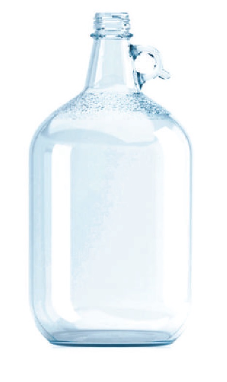 [BANDEJA x 6]  L-390 Botella De Vidrio 4000ml Tap. 38mm | Rosca | Incoloro