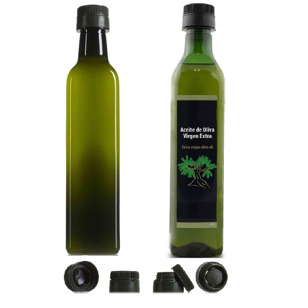 [BANDEJA x 48]  Es-673 Marasca 500ml Nacional Tap. 31.5mm | Rosca | Verde
