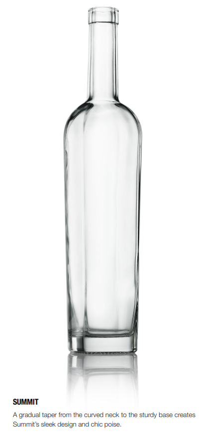 [BANDEJA x 42] Ls-4403 Botella de Vidrio Summit 500ml Tap. 30mm | Corcho | Incoloro