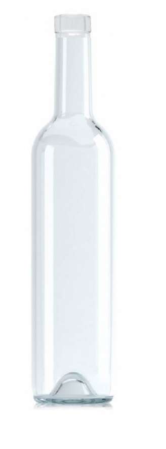 [BANDEJA x 42] L-563849 Botella De Vidrio Burdeos 500ml Tap. 30mm | Corcho | Incoloro