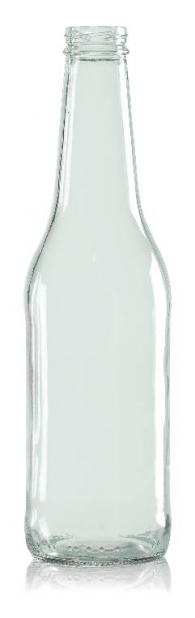 [BANDEJA x 42]  L-491 Botella De Vidrio Alcopop 355ml Tap. 26mm | Chapa | Incoloro