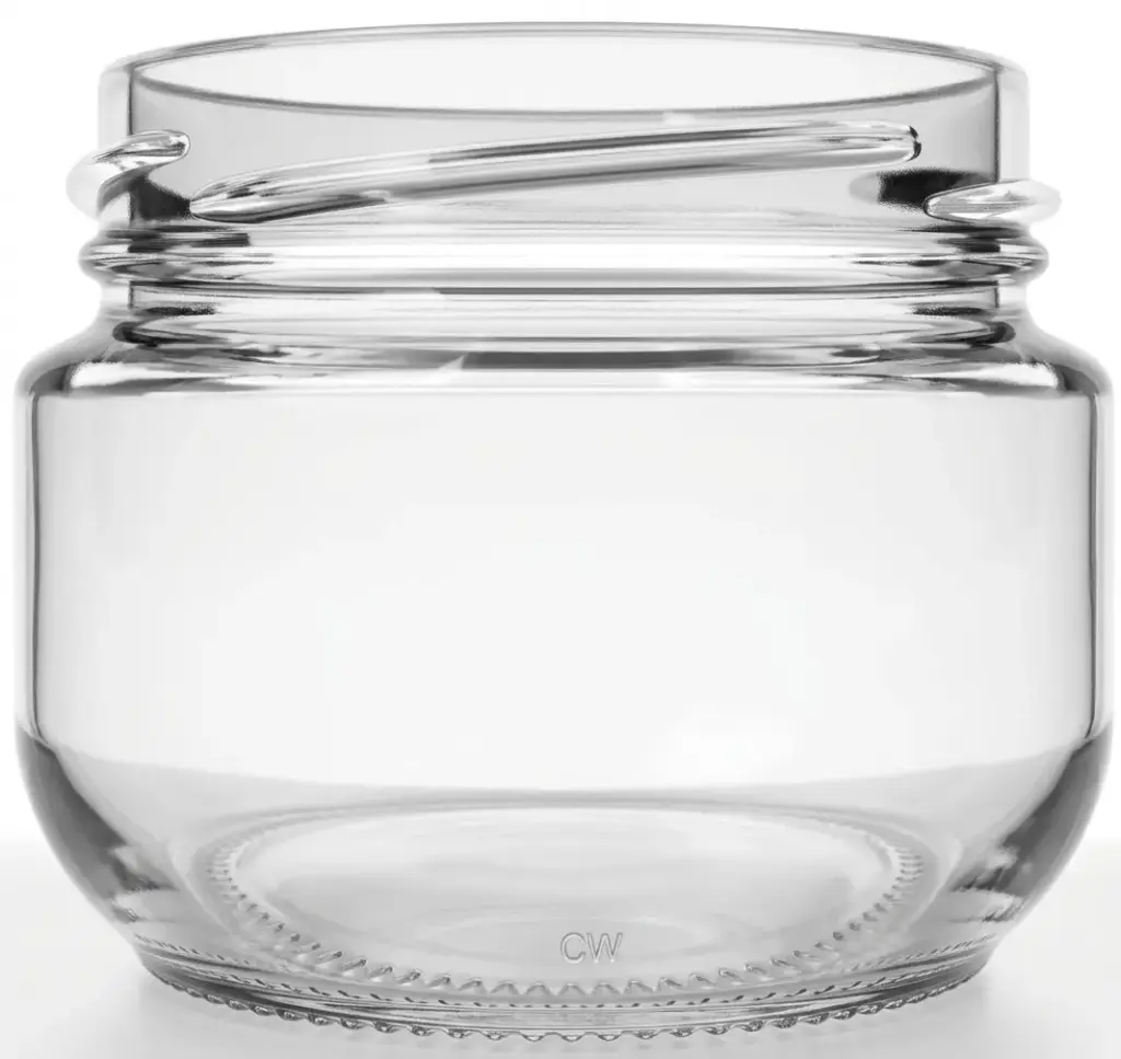 [BANDEJA x 36]  C-372 Frasco de Vidrio 120ml Food Tap. 63mm | Twist off | Incoloro