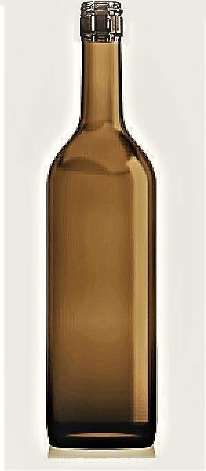 [BANDEJA x 30] W-328 Botella de Vidrio Burdeo 750ml Tap. 31.5mm | Rosca | Ambar | Transicion