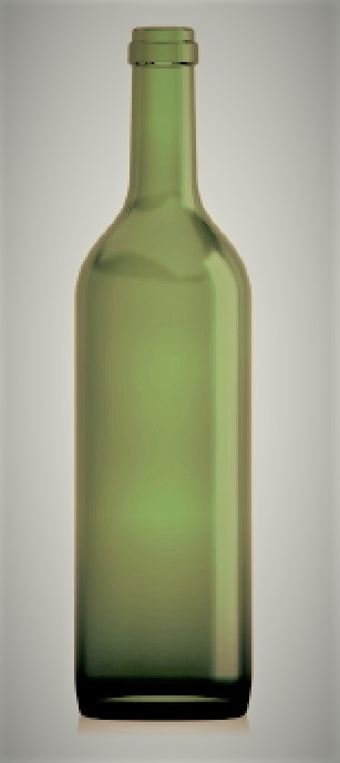 [BANDEJA x 30] W-328 Botella de Vidrio Burdeo 750ml Tap. 30mm | Corcho | Verde | Transicion