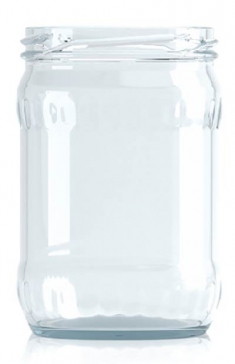 [BANDEJA x 25]  C-321 Frasco de Vidrio 580ml Food Tap. 82mm | Twist off | Incoloro