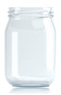 [BANDEJA x 25]  C-081 Frasco de Vidrio 443ml Food Tap. 70mm | Twist off | Incoloro