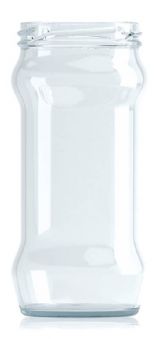 [BANDEJA x 25]  C-080 Frasco de Vidrio 580ml Food Tap. 77mm | Twist off | Incoloro
