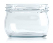 [BANDEJA x 24]  C-285 Frasco de Vidrio 258ml Food Tap. 82mm | Twist off | Incoloro