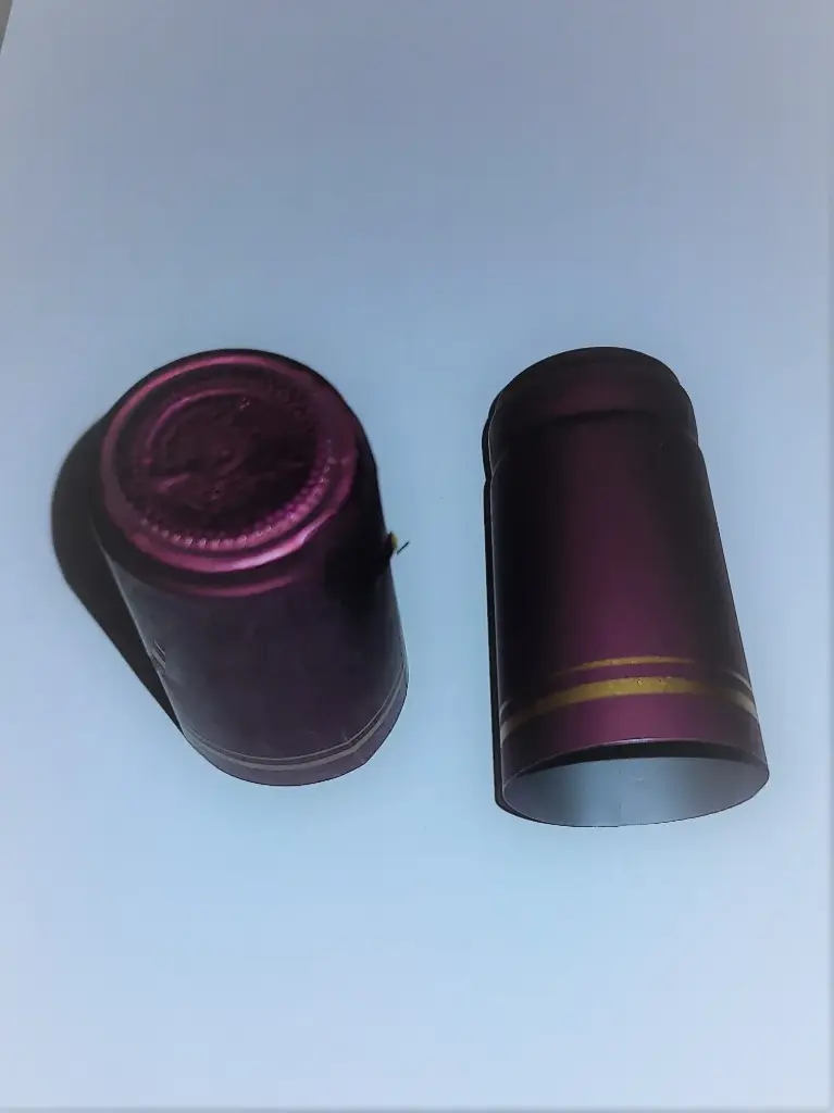 [BOLSA X 50 ] CAPSULA 31.5mm x 60mm Pisco | Guinda Filo Dorado