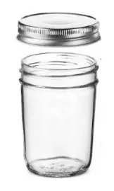 [BANDEJA x 36] CN-286 Frasco de Vidrio 250ml Food Tapa Rosca|Incoloro