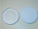 [TO82CBBLBC] [BOLSA X 50 ] Tapa 82mm Twist Off Metálica | con Botón | Blanco | Nacional