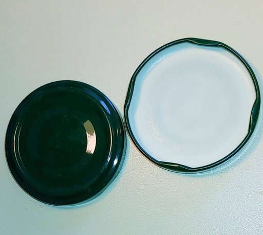 [TO58CBVEBC] [BOLSA X 50 ] Tapa 58mm Twist Off Metálica | con Botón | Verde | Nacional