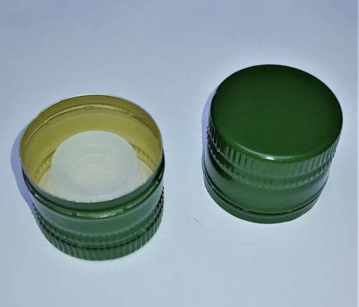 [PP3124CRVEBC] [BOLSA X 50 ] Tapa 31.5mm X 24mm Pilfer Proof | con Rosca | Verde | Importado