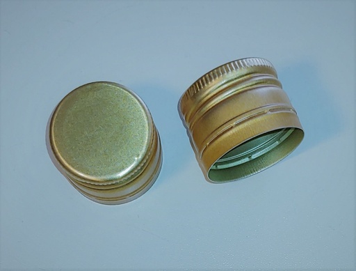 [PP3124CRDOBC] [BOLSA X 50 ] Tapa 31.5mm X 24mm Pilfer Proof | con Rosca | Dorado | Importado