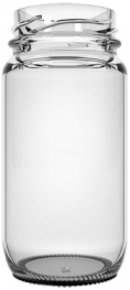 [C355110B] [BANDEJA x 80]  C-355 Frasco de Vidrio 99ml Food Tap. 43mm | Twist off | Incoloro