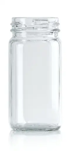 [C355110B] [BANDEJA x 80]  C-355 Frasco de Vidrio 99ml Food Tap. 43mm | Twist off | Incoloro