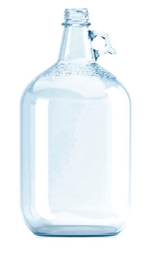 [L390210B] [BANDEJA x 6]  L-390 Botella De Vidrio 4000ml Tap. 38mm | Rosca | Incoloro