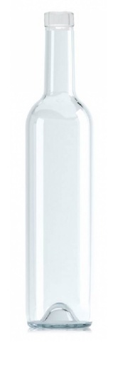 [L563849310B] [BANDEJA x 42] L-563849 Botella De Vidrio Burdeos 500ml Tap. 30mm | Corcho | Incoloro