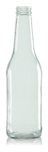 [L491510B] [BANDEJA x 42]  L-491 Botella De Vidrio Alcopop 355ml Tap. 26mm | Chapa | Incoloro