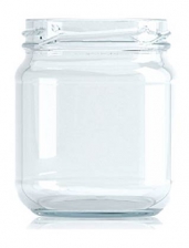 [C109110B] [BANDEJA x 40]  C-109 Frasco de Vidrio 212ml Food Tap. 63mm | Twist off | Incoloro