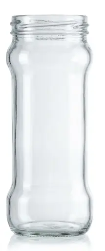 [C016110B] [BANDEJA x 40]  C-016 Frasco de Vidrio 370ml Food Tap. 63mm | Twist off | Incoloro