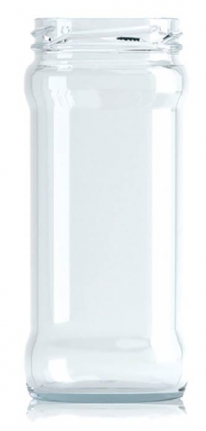 [C015110B] [BANDEJA x 36]  C-015 Frasco de Vidrio 370ml Food Tap. 63mm | Twist off | Incoloro