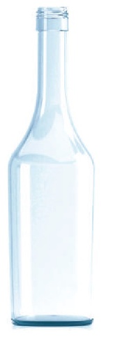 [W164210B] [BANDEJA x 25] W-164 Botella De Vidrio 750ml Tap. 31.5mm | Rosca | Incoloro