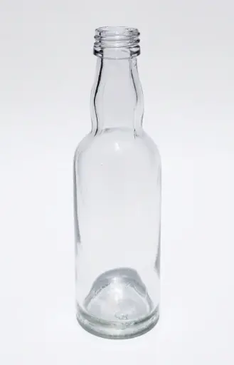 [MIN3210B] [BANDEJA x 150] Min-3 Botella De Vidrio Whisky 50ml Tap. 18mm | Rosca | Incoloro
