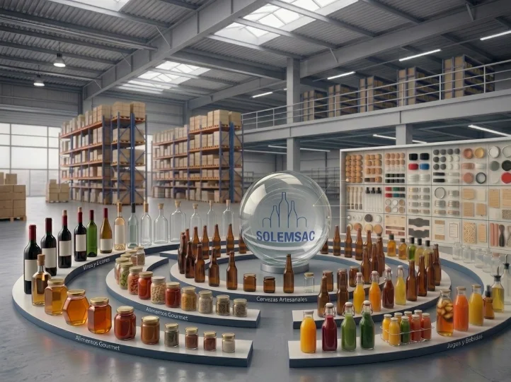 Showroom virtual de envases de vidrio, botellas y frascos de Soluciones de Empaque SAC